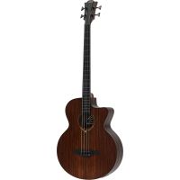 Lâg Basse Acoustique Fretless Jumbo Pan Coupé Electro, avec housse - Vue 3